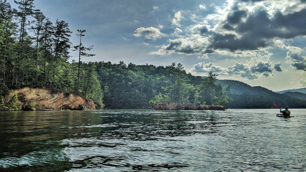 Kayaking on Lake Jocassee  SC. 