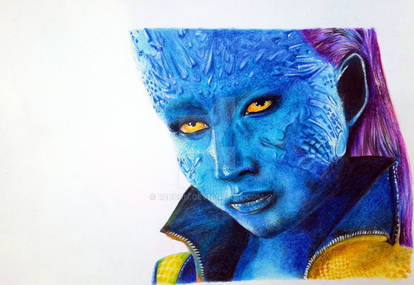 Resubmit-Mystique (color pencil on paper)