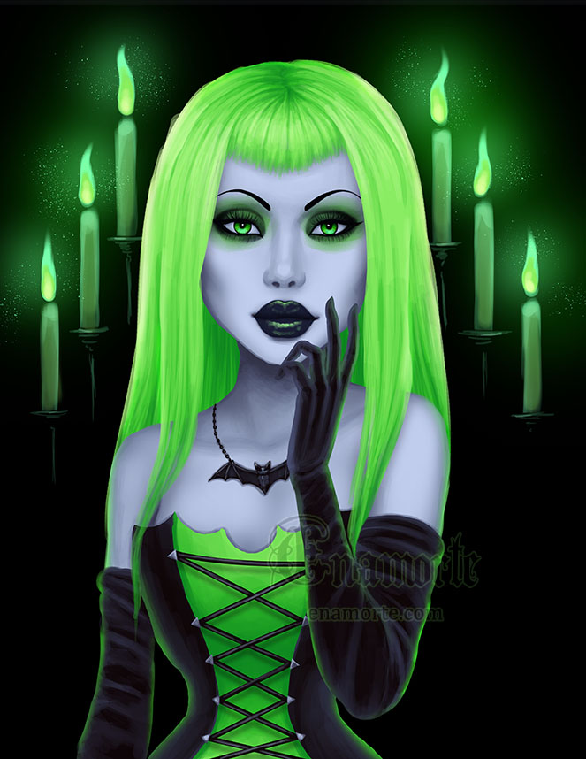 Goth Beauty - Green by Enamorte on DeviantArt
