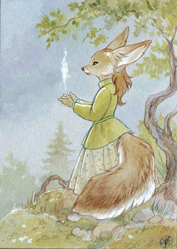 ACEO: Fennec Lady