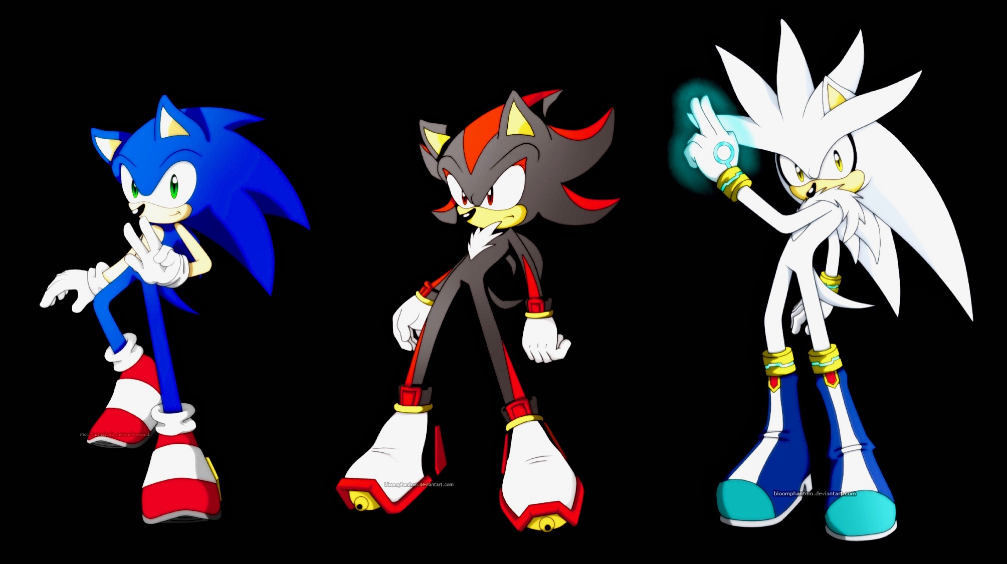 Sonic, Shadow, Silver 1 by zhangbuyun on DeviantArt