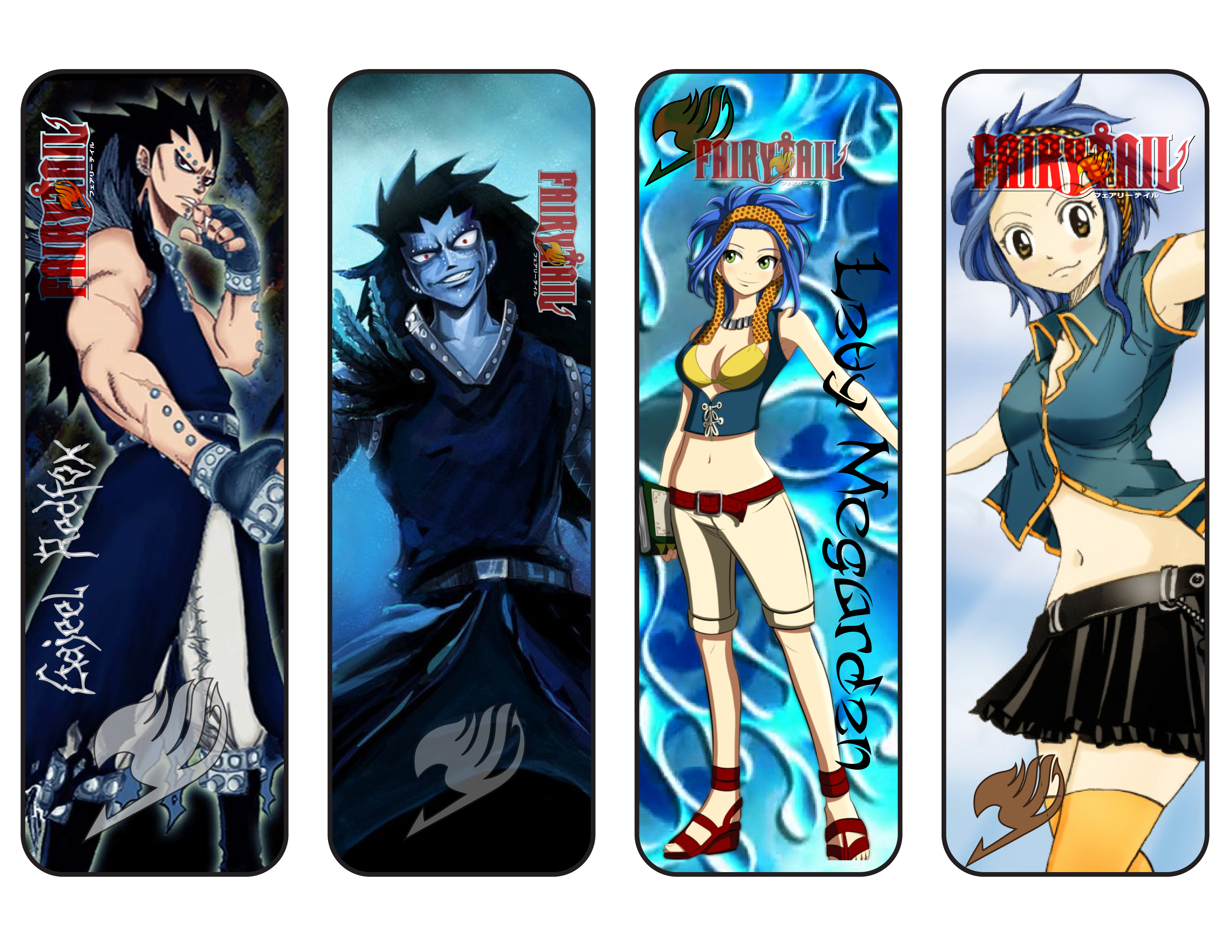 Fairy Tail Bookmarks Gajeel / Levy