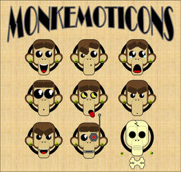 Monkemoticons Sticker Set