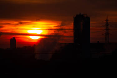 Sunset in the Ruhr area