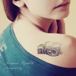 Camera tattoo by SuperSzajs