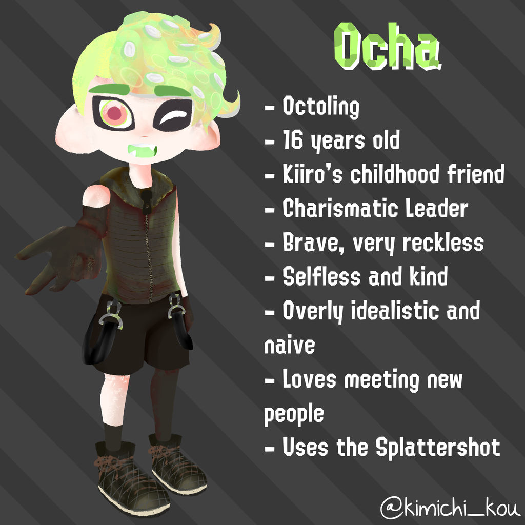 Ocha Character Reference (Splatoon OC) by kimichi-kou on DeviantArt