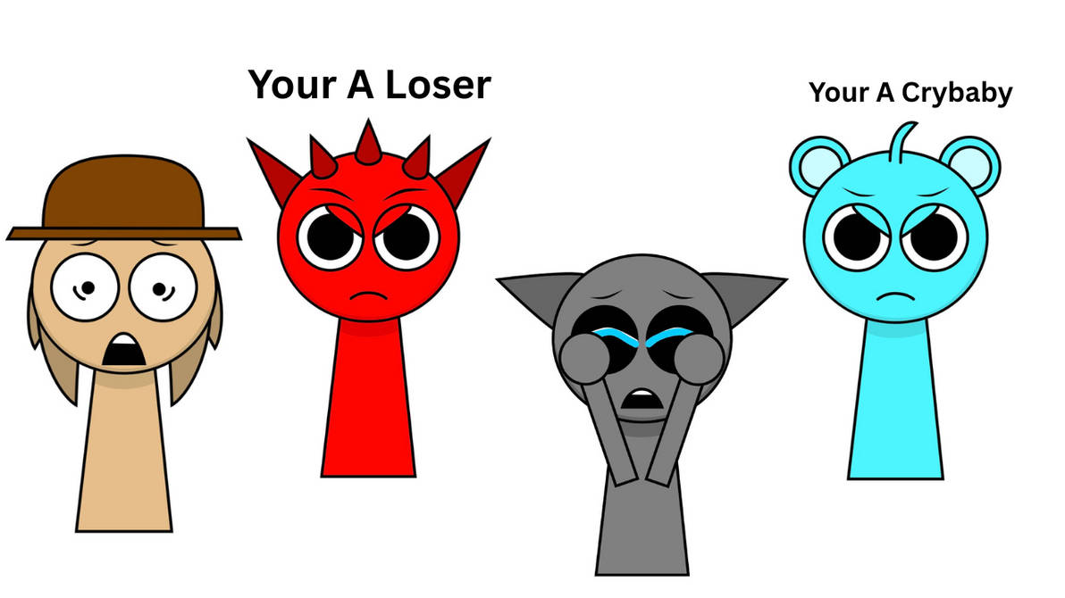 Gray Raddy Tunner sees raddy and sky bullying gray by Sprunkifan2001 on DeviantArt