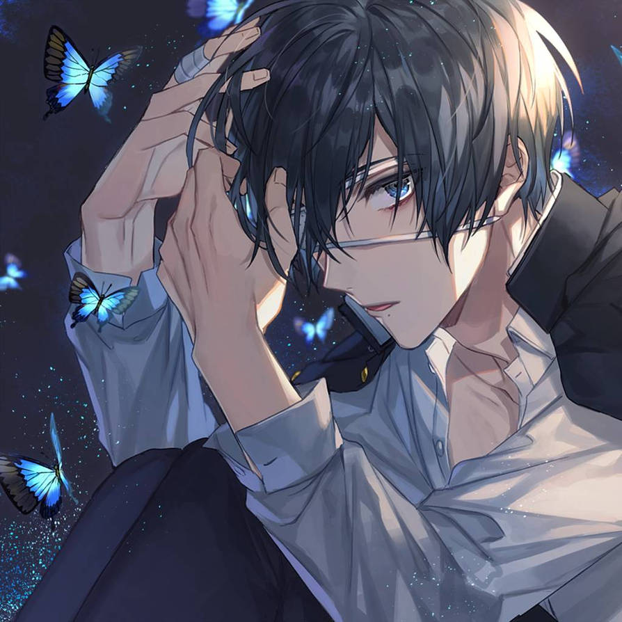 anime boy with butterflies by F1Zombiekillers on DeviantArt anime boy with butterflies by F1Zombiekillers on DeviantArt
