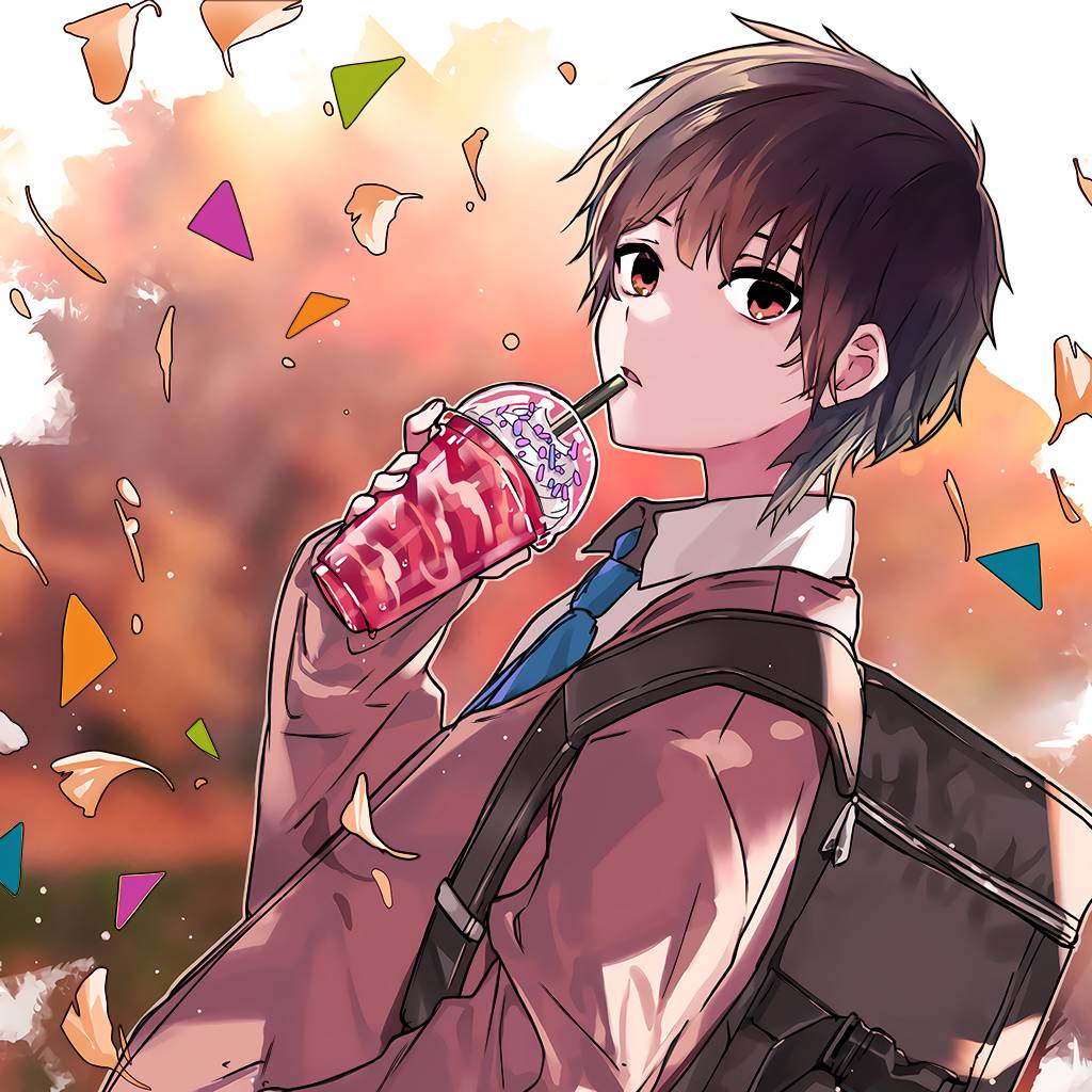 cute anime boy drinking by F1Zombiekillers on DeviantArt
