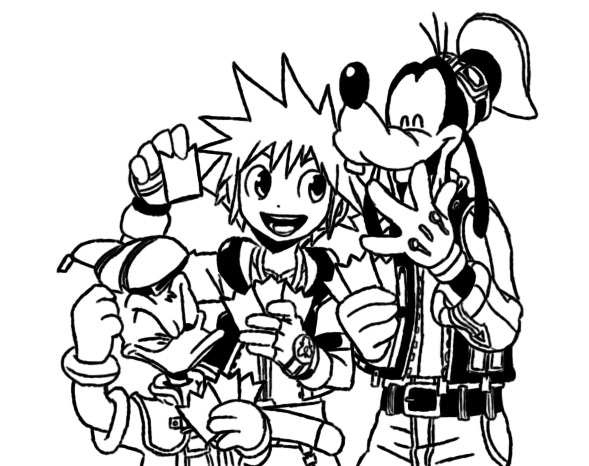 Sora, Donald, and Goofy