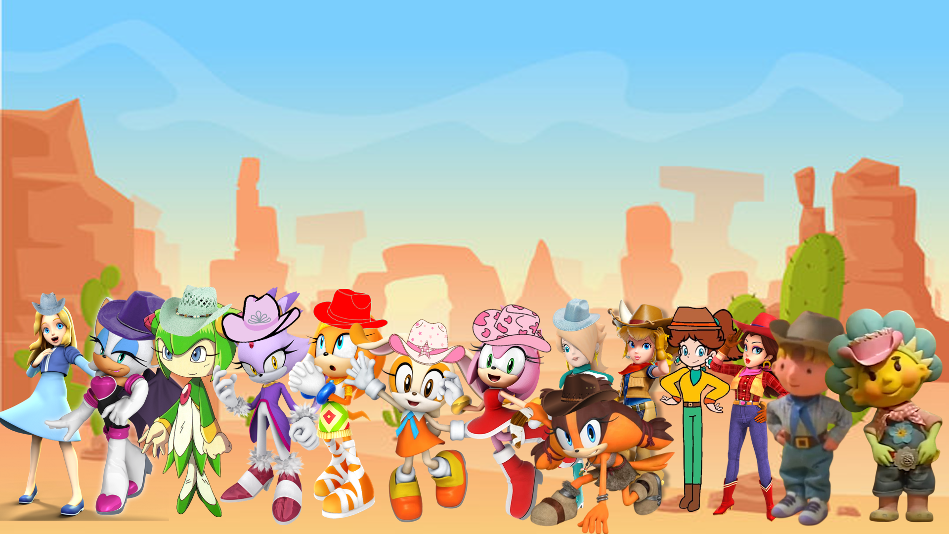 My Favourite Female Characters as Cowgirls