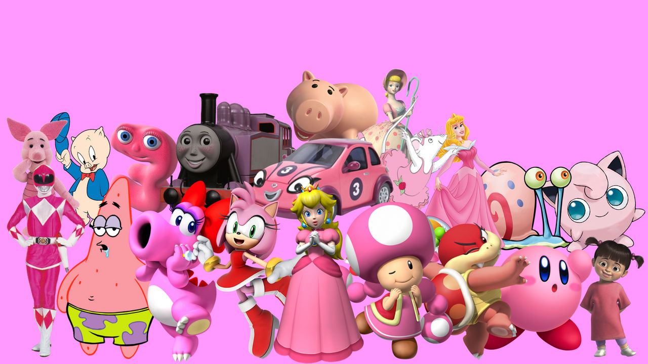 Pink Character Color My Pink Characters by JohnDCalsado on DeviantArt