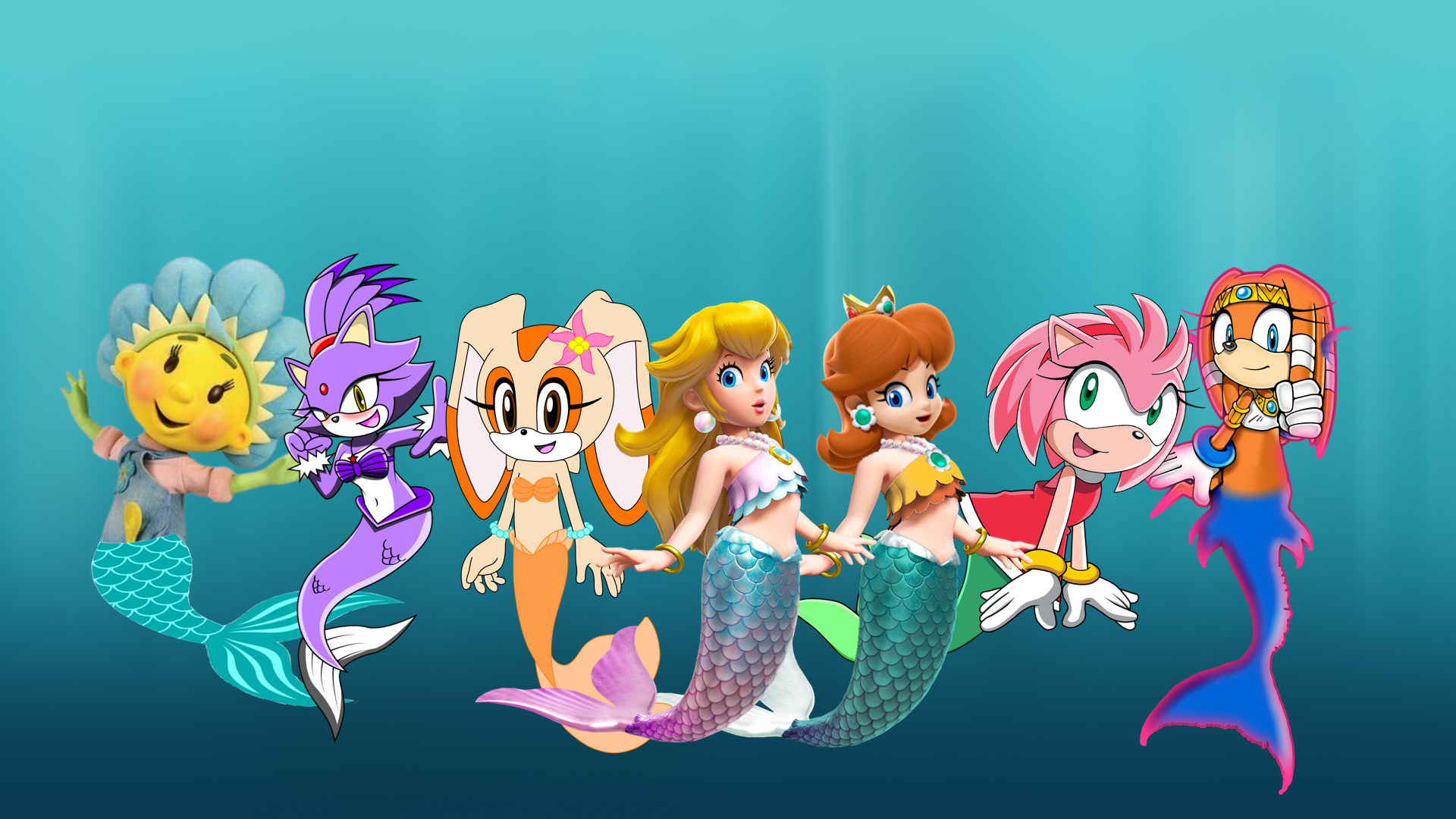 My Favourite Female Characters as Mermaids