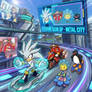 Silver, Eggman, Fifi and Pingu in Metal City