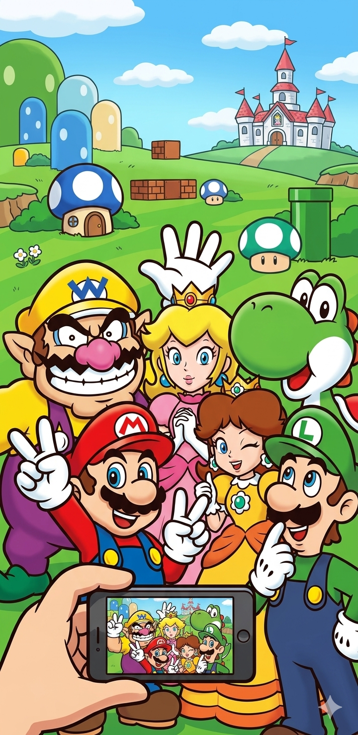 Mario Group Background Mario Group Selfie at Mushroom Kingdom by JohnDCalsado on DeviantArt