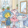 Fifi and Angelina brush their teeth