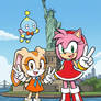 Amy, Cream and Cheese and the Statue of Liberty
