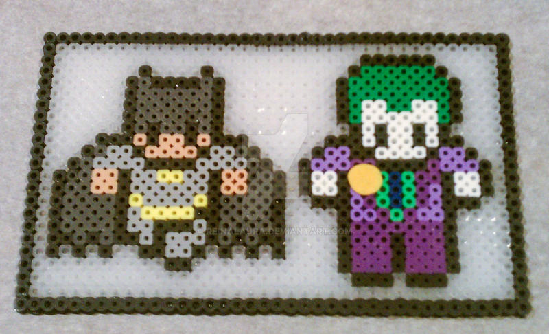 Batman and Robin Beaded Plaque