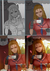 Street Fighter Karin Process