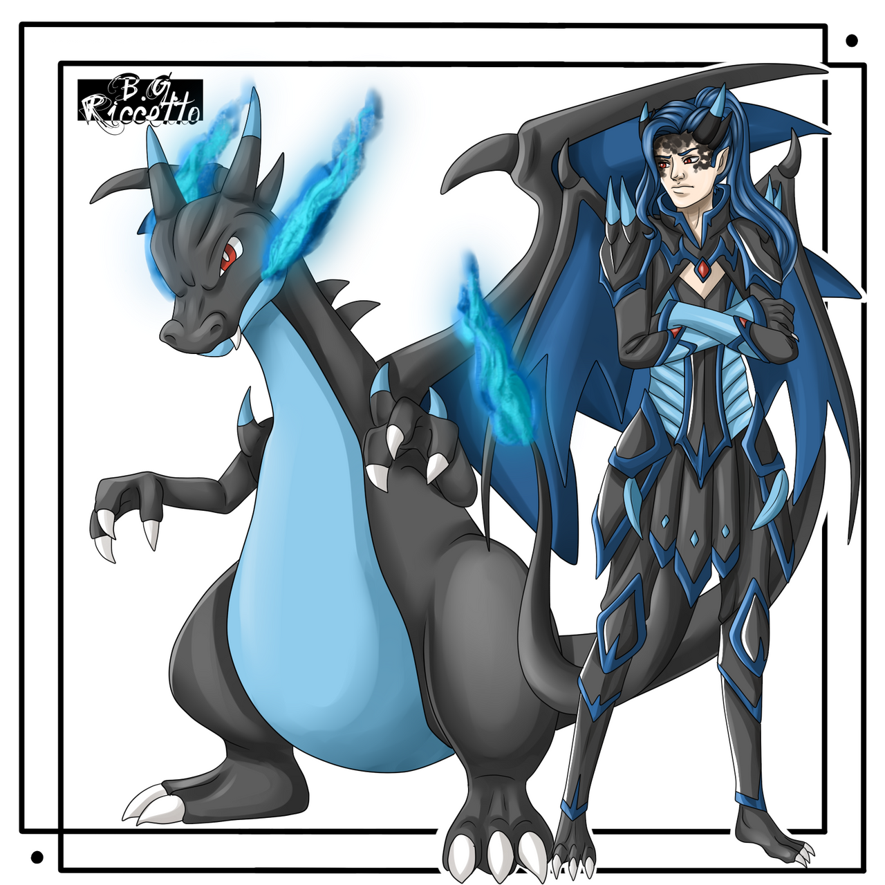 Extra 1 - Mega - Charizard X by hakushiroart on DeviantArt