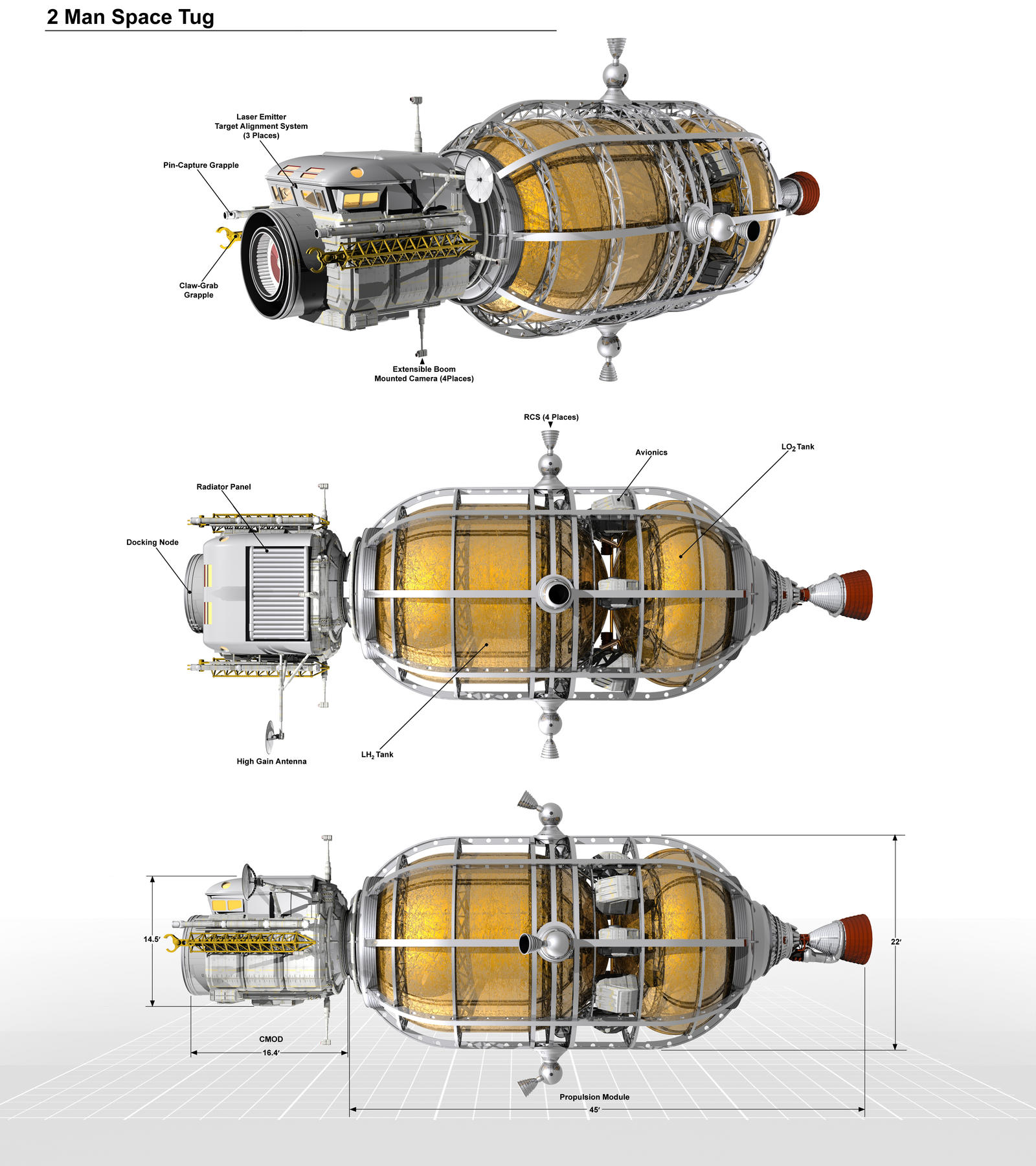 2 Man Space Tug Diagram