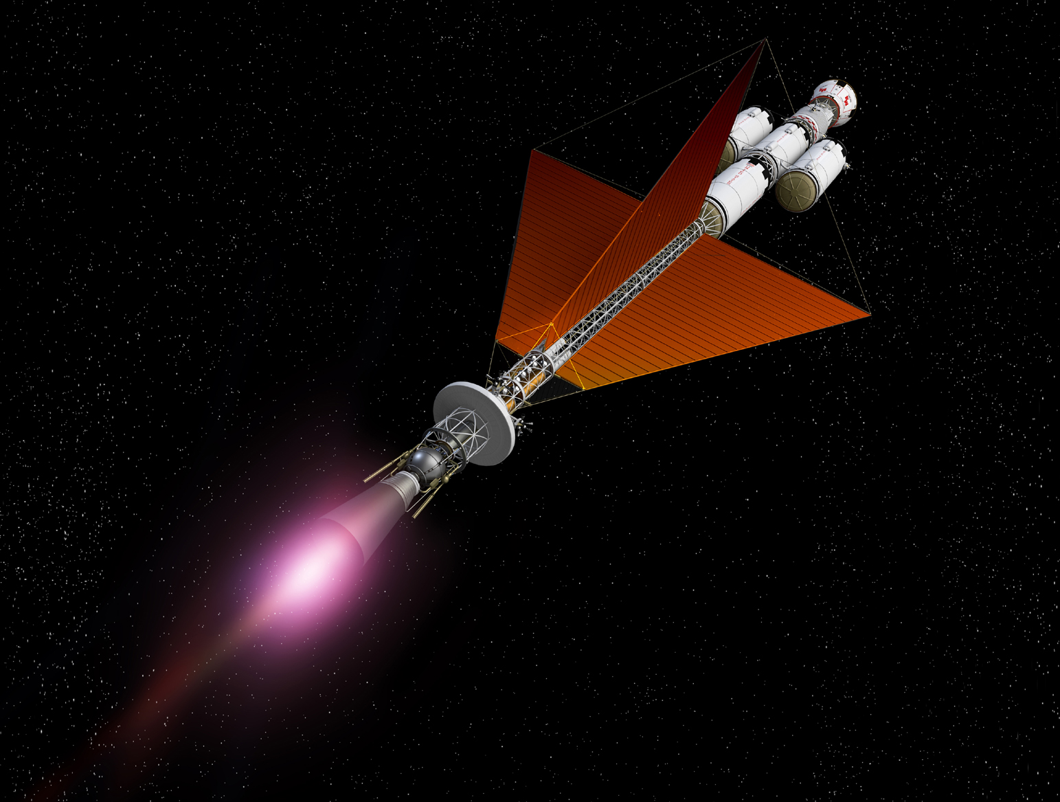 Earth Orbit Escape Burn with Radiator SFX