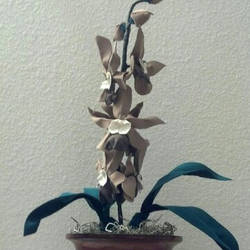 Handmade Chocolate Scented Orchid Sculpture