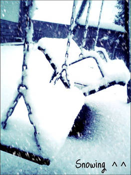 Playground in winter time