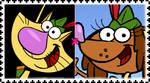 (REQUEST) Nature Cat X Nature Dog stamp by FlainYesFourzeNo