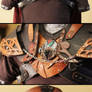 Leather Gorget and pauldrons