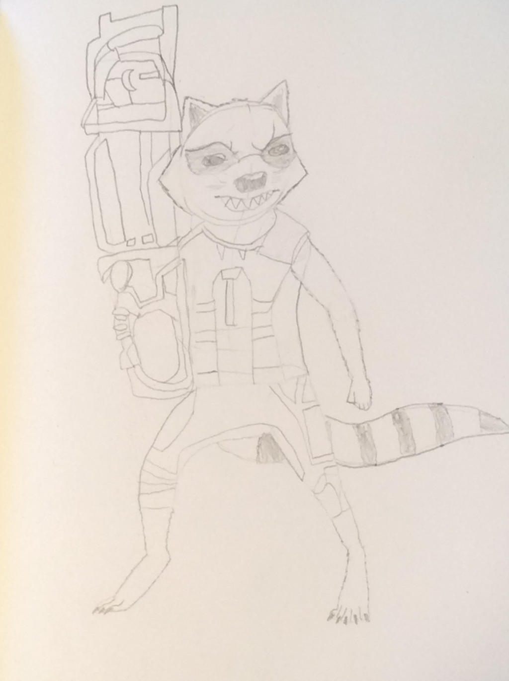 Rocket raccoon sketch by tanasweet123 on DeviantArt