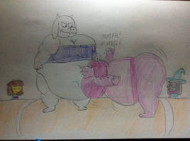 Multiverse sumo: Toriel vs Susie