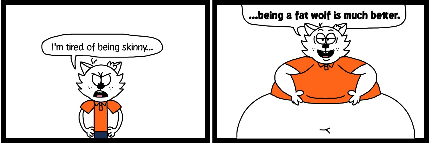 Skinny wolf to fat wolf by tanasweet123 on DeviantArt