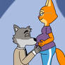 Wolf and pregnant Diane