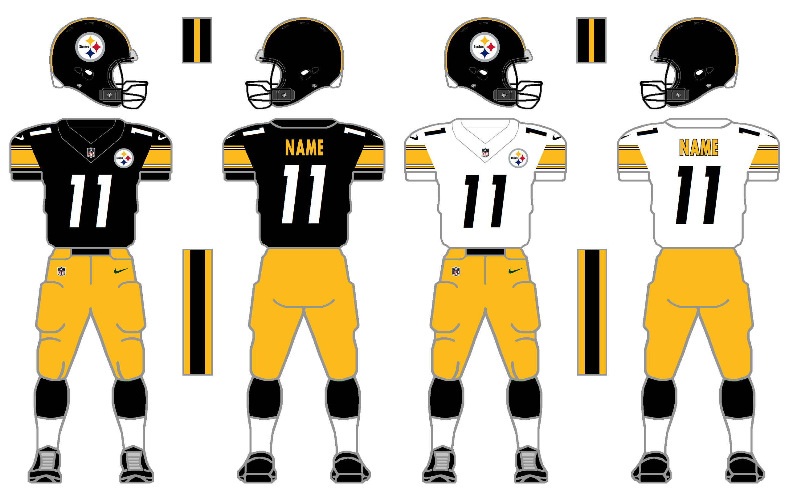 Nike Elite 51 Steelers Uniform Tweak