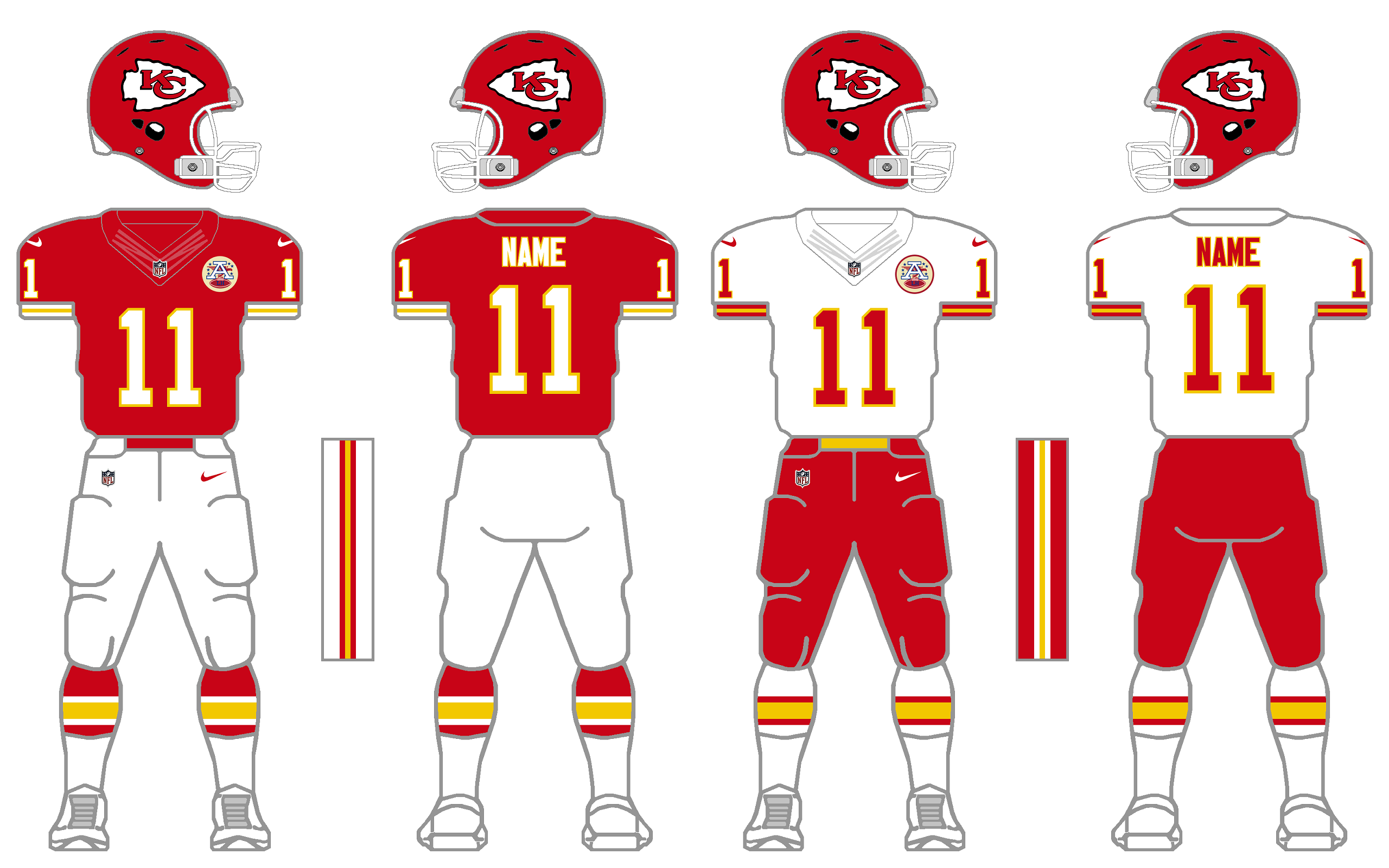 Nike Elite 51 Chiefs Uniform Tweak