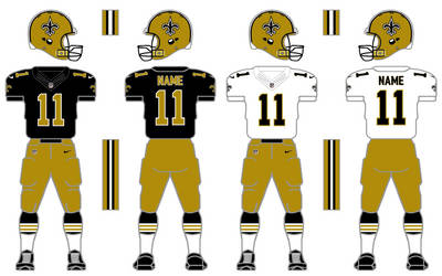 Nike Elite 51 Saints Uniform with Striped Socks