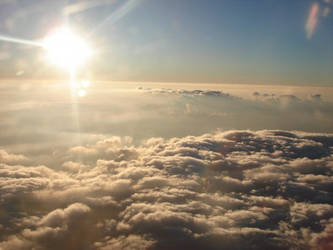 twilight on a sea of clouds