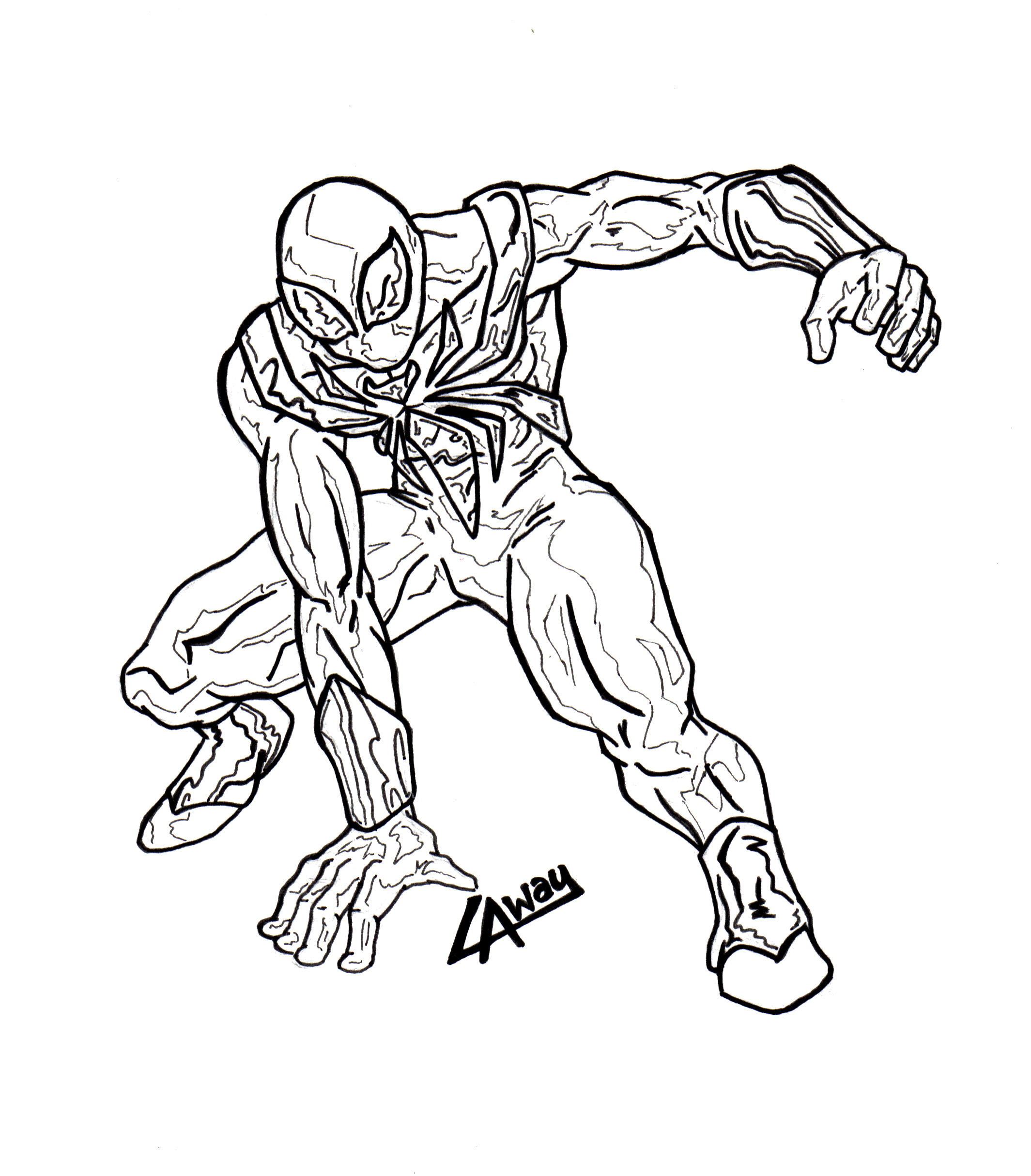 Железный человек паук раскраска