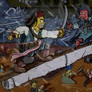 Simpsons V Futurama PotC Fight