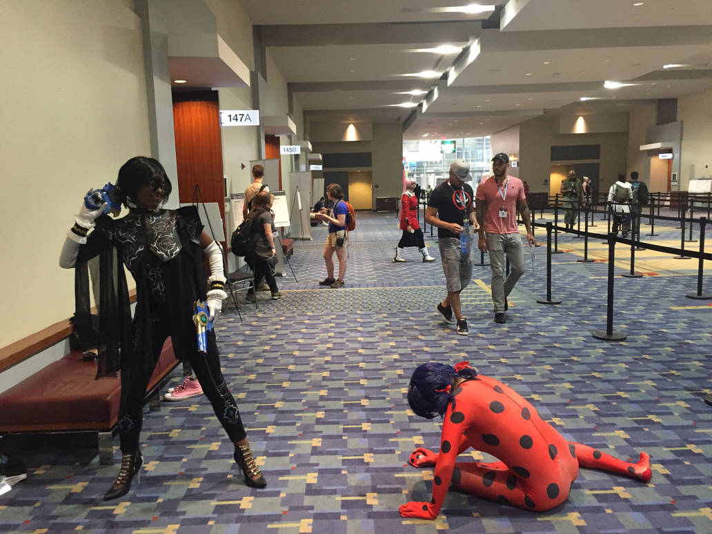 Ladybug receives damage from Bayonetta by VarietyButterfly on DeviantArt