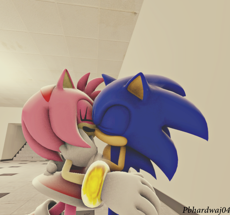 SonAmy kiss (MMD Animation) by Janie7The7Tigress