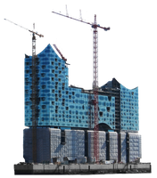 Elbphilharmonie Construction Site Stock