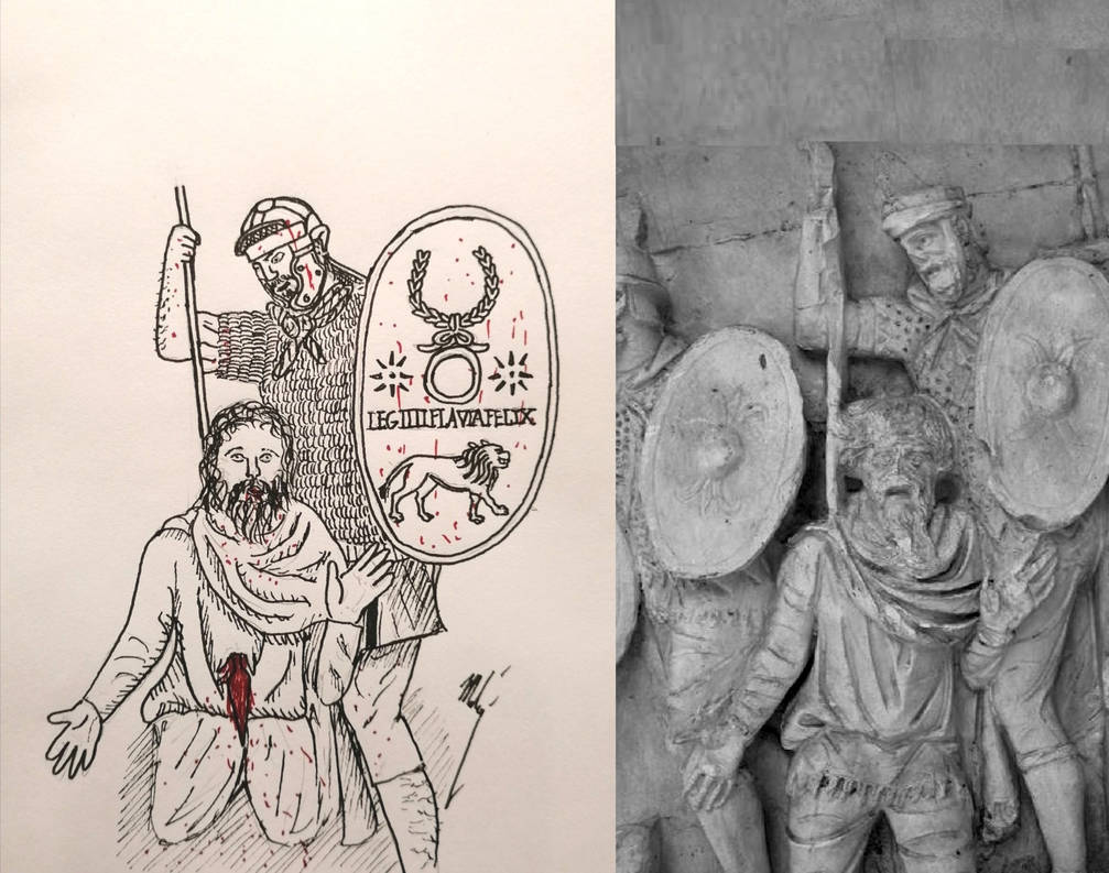 Roman legionary finishing off a barbarian by Gardista on DeviantArt