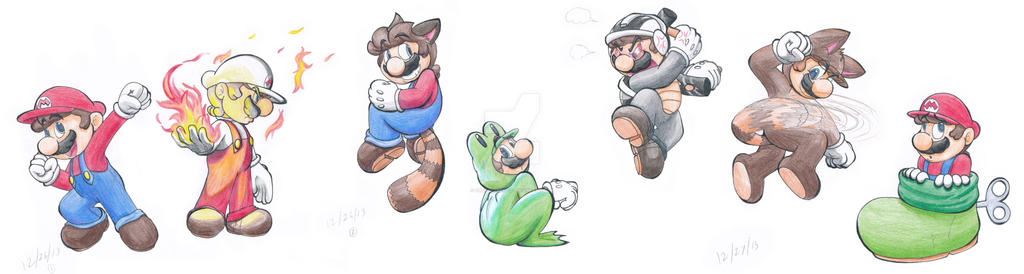 Mario Forms 1-7 by Creation7X24 on DeviantArt