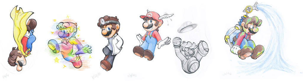 Mario Forms 8-13 by Creation7X24 on DeviantArt