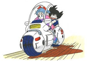 Young Bulma and young Goku