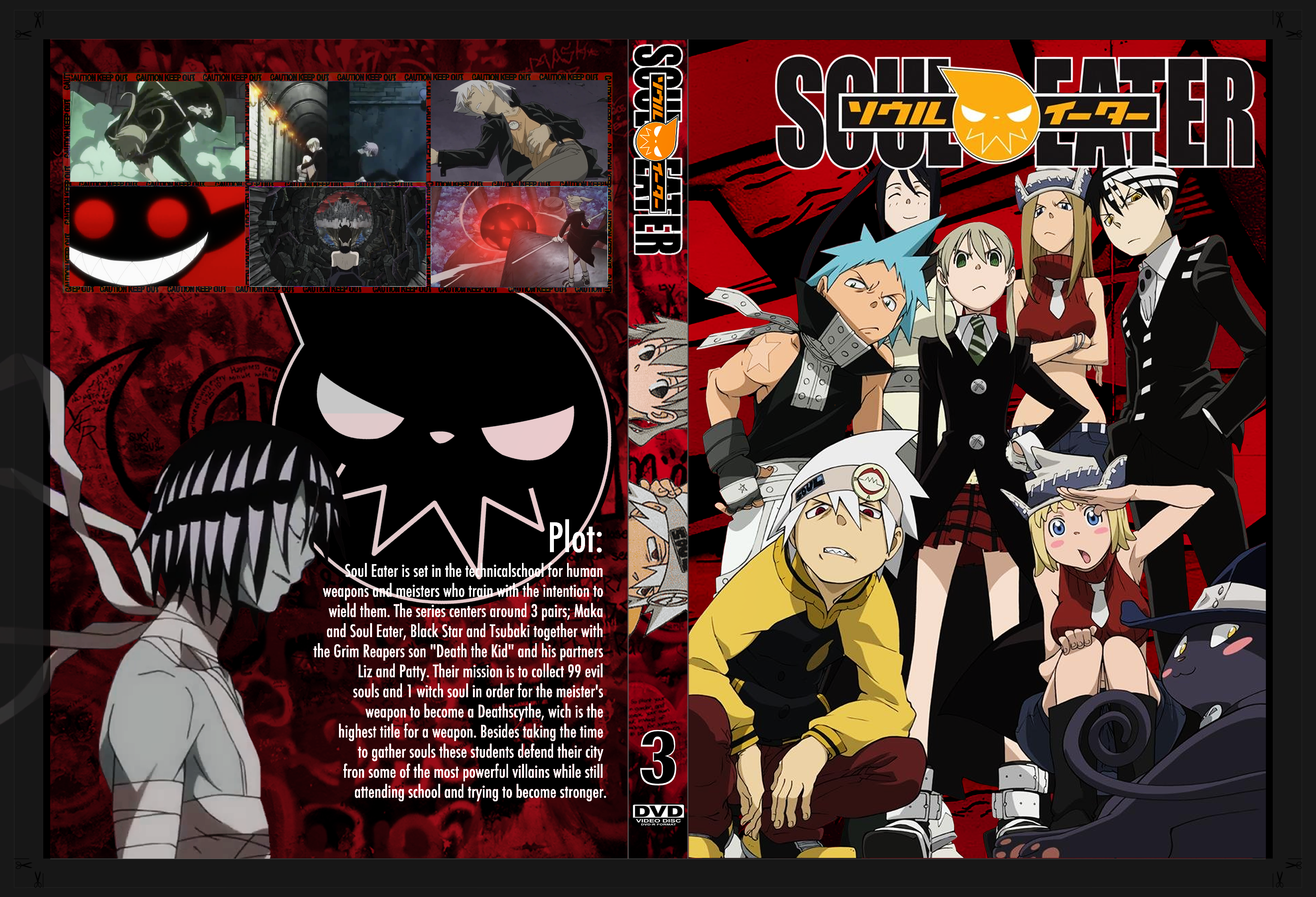 Soul Eater Anime Part One DVD Set Episodes 1-13 Funimation VGUC