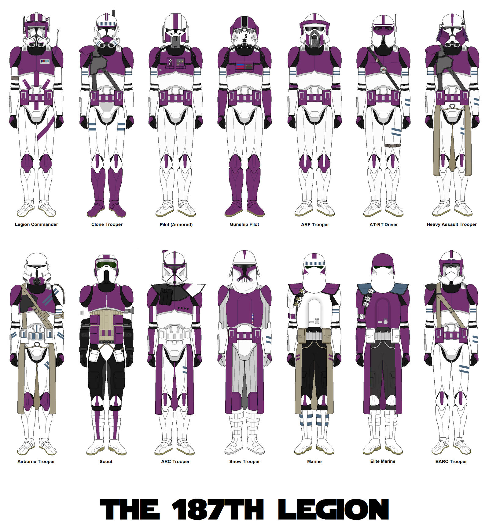 Figurines personnalisées 187th Legion elite clone trooper Army Star Wars Figurines personnalisées 187th Legion elite clone trooper Army Star Wars