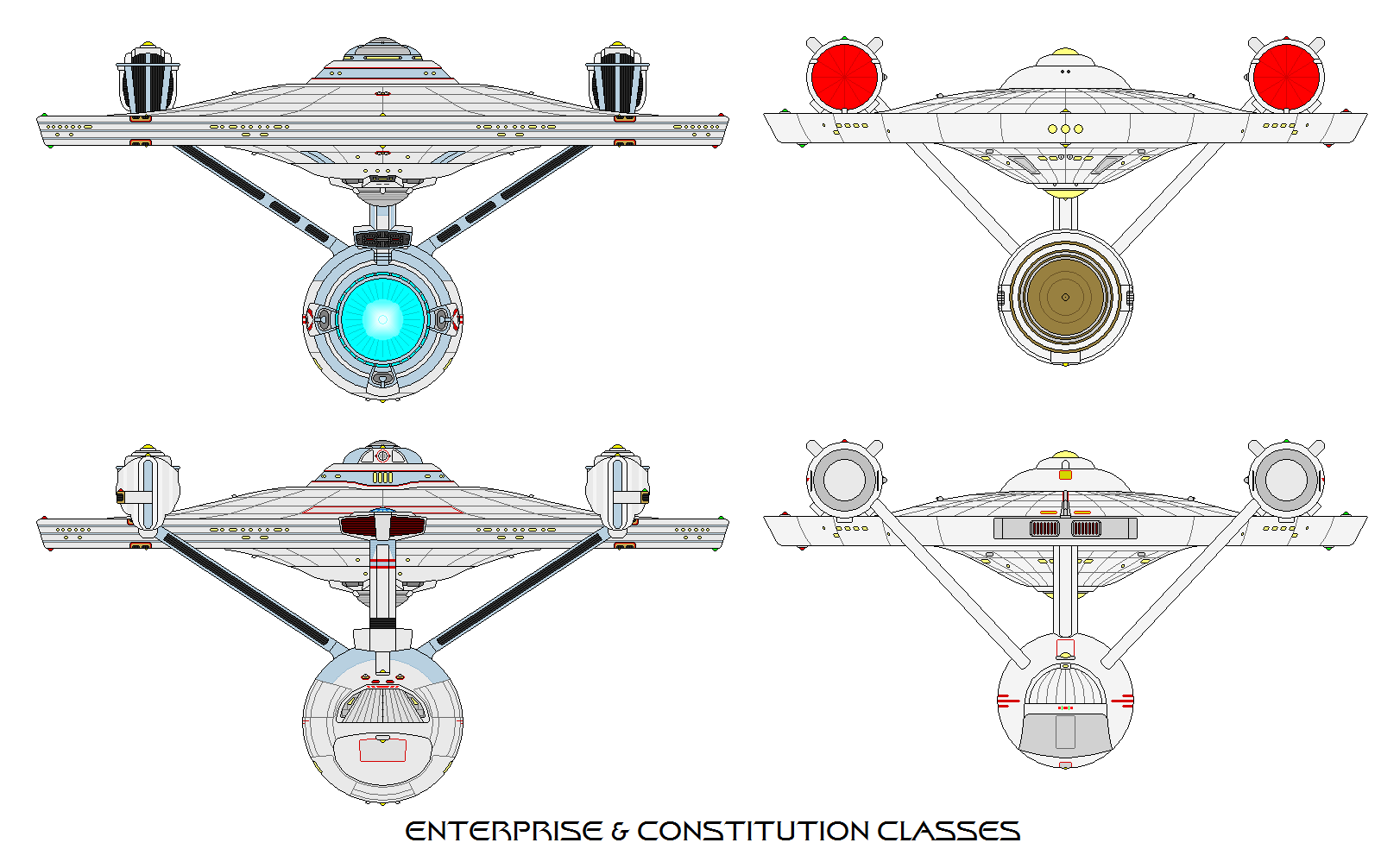 Enterprise and Constitution Classes 3 by Adrasil on DeviantArt